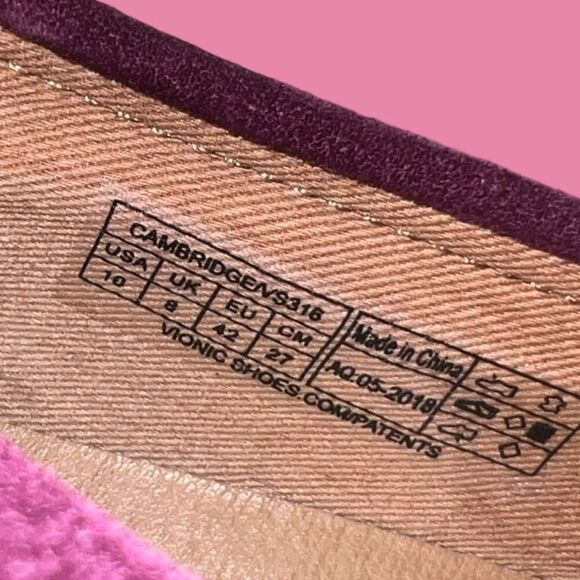 NWOB The Vionic Merlot Cambridge Women's Slip On Suede Loafers Size 10 - Picture 6 of 6